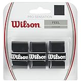 Wilson Unisex Griffband Pro Overgrip Sensation, schwarz, 3 Stück, WRZ4010BK