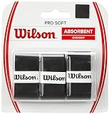 Wilson Unisex Griffband Pro Soft Overgrip, schwarz, 3 Stück, WRZ4040BK