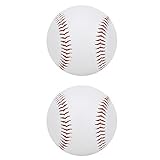 Soft Baseballs, 2 Stück PU Elastic Soft Filling Training Wear Resistant Base Ball Batting Übung Softball Alloy Bat Hit(Baseballs)