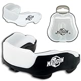 MADGON Premium Mundschutz für ideale Atmung. Zahnschutz perfekt anpassbar mit Transportbox. Für Kampfsport, MMA, Boxen, Kickboxen, Hockey, Football - Erwachsene