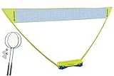 Schildkröt® Badminton-Set Compact, inklusive Netz, 2 Schläger und 2 Bälle, im praktischen Kunststoffkoffer, 970992
