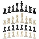 Yosoo Health Gear Nur 32 Stück Schachfiguren, Schachfiguren-Schachspielersatz, Standard-Turnierschachfiguren(Large-77mm)