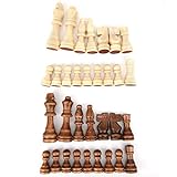 32 STÜCKE Holz Internationalen Schachfiguren ohne Spielbrett tragbare Internationale Schachfiguren Turnier Staunton Schachfiguren Unterhaltung Brettspiel Set