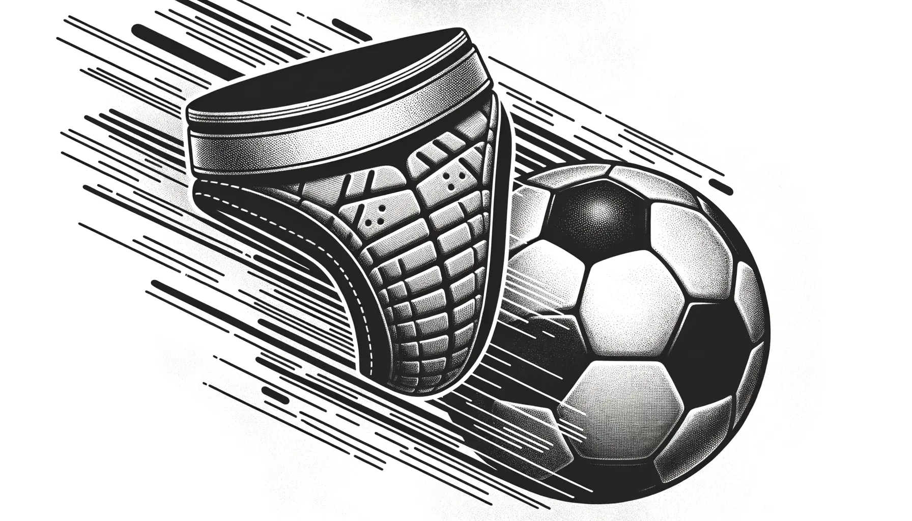 Illustration-einer-Nahaufnahme-eines-hochwertigen-Leistenschutzes-der-speziell-fuer-den-Handball-entwickelt-wurde
