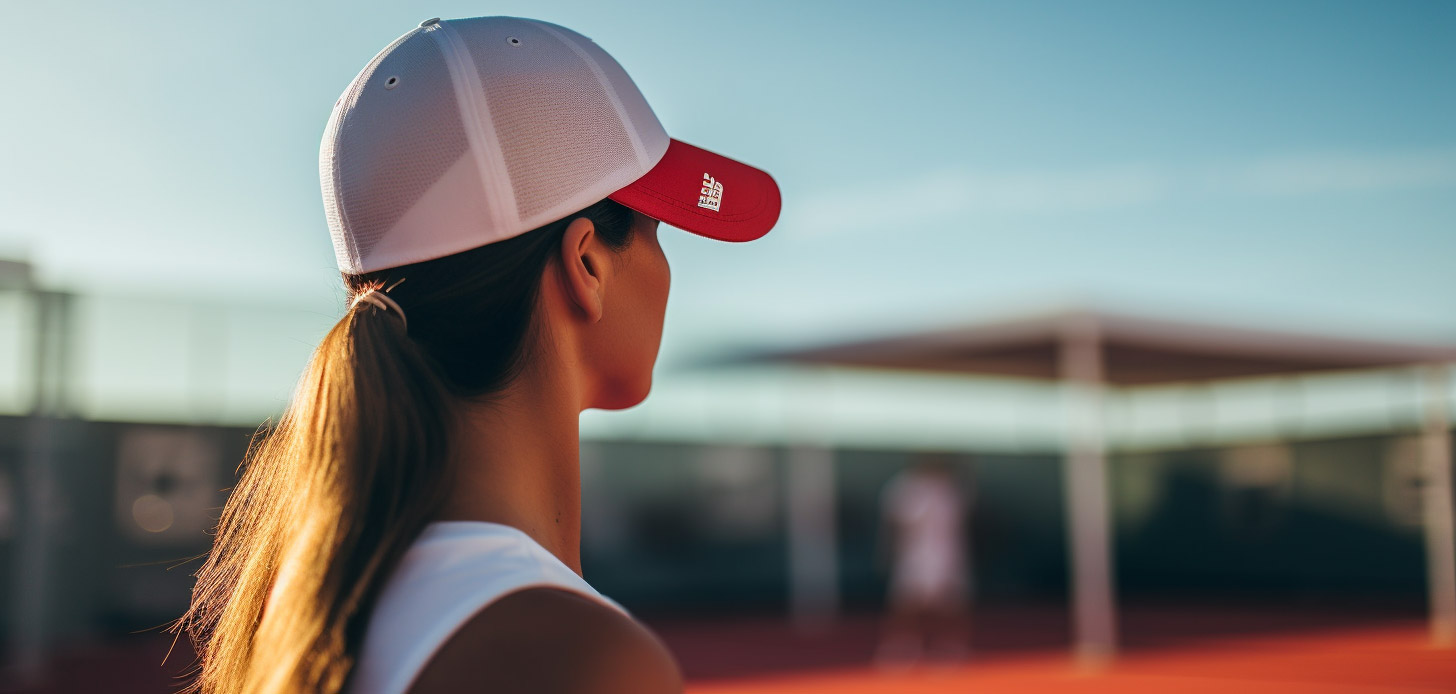 Tennisspielerin-mit-Tennis-Cap